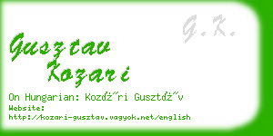 gusztav kozari business card